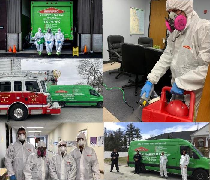 Photos of our team members disinfecting for our local first responders